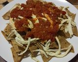 A picture of step 4 of Sweet and Sour “Chinaquiles”.