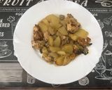 Csirkés-gombás tepsis étel recept fázis 3 fotója