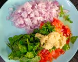 A picture of step 1 of Mutton paya seashore style.