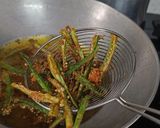 A picture of step 3 of Kurkuri Bhindi.