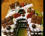 Foto langkah ke 7 dari resep Monogram cake - Letter Cake "A" || Birthday cake.