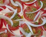 Une image de l'étape 4 de 𝕋𝕠𝕣𝕥𝕒 𝕄𝕒𝕞𝕒𝕞𝕚𝕒 Ricotta/Tomates/Pesto.