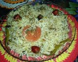 A picture of step 17 of Shahi white biryani.