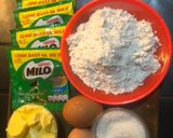 Foto langkah ke 1 dari resep Milo Lava Cake.