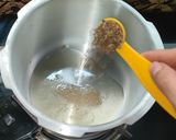 A picture of step 2 of Pulao recipe in pressure cooker.