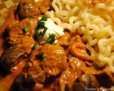 A picture of step 17 of Beef stroganoff.