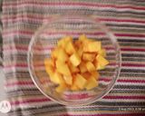 A picture of step 1 of Babugosha mango fruit salad.