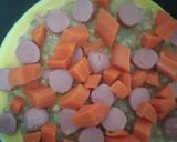 Foto del paso 3 de la receta: Colchón de arvejas con salchichas y zanahoria