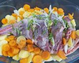 A picture of step 3 of Leg of lamb roasted slowly in white wine and fresh herbs.