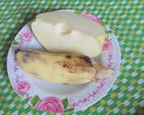 Hình bước làm 3 của món Cháo yến mạch khoai lang,hoa quả cho buổi sáng cho Gymer