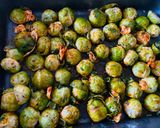 A picture of step 3 of Roasted Brussels sprouts.
