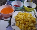 A picture of step 1 of Mango Sagoo Jelly Dessert.