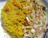 A picture of step 6 of Fried Rice and Coslow.