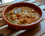 Foto del paso 7 de la receta: Fideos perla con butifarra de rovellons y pimiento verde