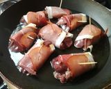 Baconbe tekert csirkemáj recept fázis 3 fotója