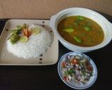 A picture of step 3 of Tamatar masoor ki daal wuth chawal.
