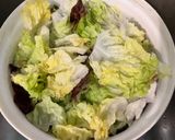 Une image de l'étape 1 de Salade de feuille de chêne à la feta et persil.