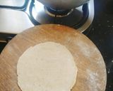 A picture of step 5 of Singhare ki poori (singhare aata ki puri/ water chestnut flour).
