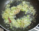 A picture of step 2 of Spicy Soya kheema.