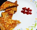 A picture of step 5 of Masala French Toast.