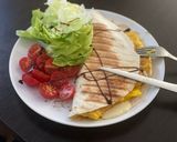 Reggeli rántotta sonkával zöldséggel recept fázis 1 fotója
