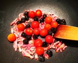 Sült paprikás-paradicsomos kagylótészta recept fázis 3 fotója