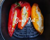 A picture of step 3 of Air Fryer Cheese and Corn Stuffed Palermo Peppers.