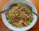 Foto del paso 2 de la receta: Ensalada de germinados de lenteja con jitomate, pepino y perejil