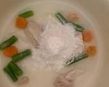 Mpasi bayi 6 bulan bubur tepung beras Sup dada Ayam langkah memasak 2 foto