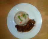 A picture of step 5 of Beef stew served with vegetable rice.