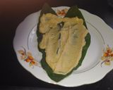 A picture of step 1 of Taro leaves fritters.