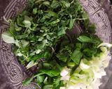 A picture of step 2 of Methi green onion cheela.