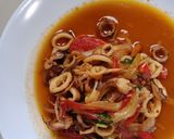 Foto langkah ke 5 dari resep Cumi Pedas Asam Manis.