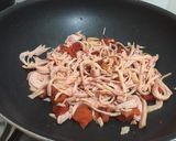 Foto del paso 3 de la receta: Pastas con jamón y salsa napolitana