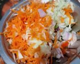 A picture of step 5 of Rice, dal, salad, mixed subzi carrot halwa.