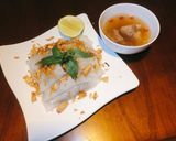 Hình bước làm 4 của món Bánh cuốn Bắc - nước chấm xương non hầm 🍖🍽🤤 (tráng bằng chảo)