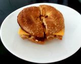A picture of step 3 of My Sausage Cheese Bagel 😉#Breakfast#Brunch.