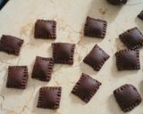 A picture of step 20 of Chocolate Ravioli with Khoya Filling.