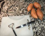 Foto del paso 1 de la receta: Pastel de boniato con frutos secos