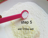 A picture of step 5 of Bow tie buns.