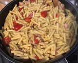 Une image de l'étape 12 de Macaronis au gorgonzola,bacon et tomates cerises façon one pot pasta.