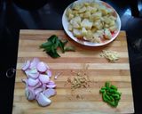 A picture of step 1 of Batata bhaji.
