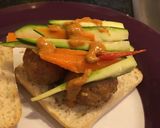 A picture of step 8 of Vietnamese Banh Mi (with a Spanish twist).