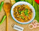 A picture of step 8 of Fry Daal palak.