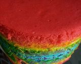 Foto langkah ke 7 dari resep Rainbow cake kukus ny. Liem.