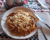 Pas rețetă Spaghetti con carne 1 fotografie
