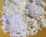 A picture of step 2 of Chanar jilepi Bengali sweet).