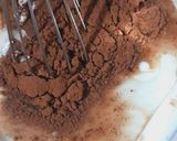 A picture of step 2 of Eggless Chocolate Cake.