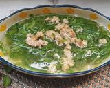 Hình bước làm 2 của món Canh cải con nấu thịt xay