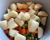 A picture of step 1 of Instant Pot Meatball Stew.